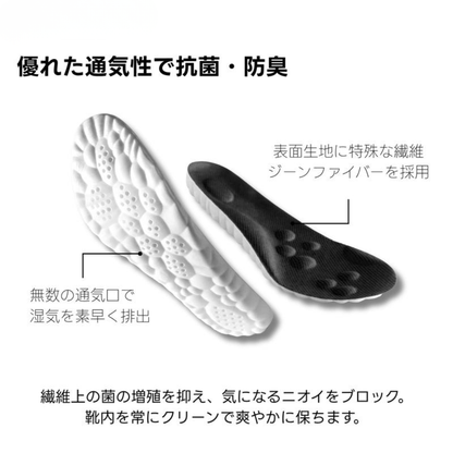 一日中ラクな履き心地｜ラクフィット AirStep 衝撃吸収インソール 通気設計・立ち仕事・スポーツ対応 男女兼用
