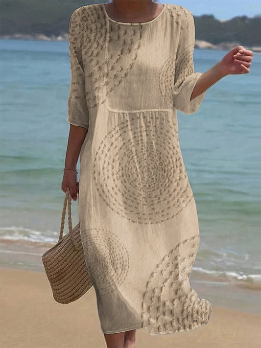Vestido casual bordado para mujer